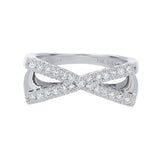 White Gold X Diamond Ring